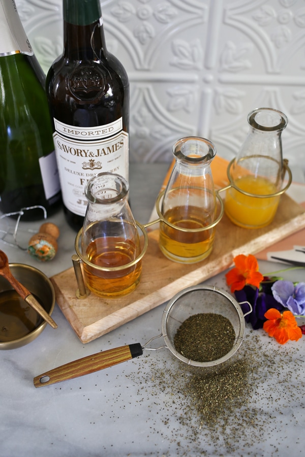 Bourbon Green Tea Punch Ingredients | Kristin Guy | Dine X Design