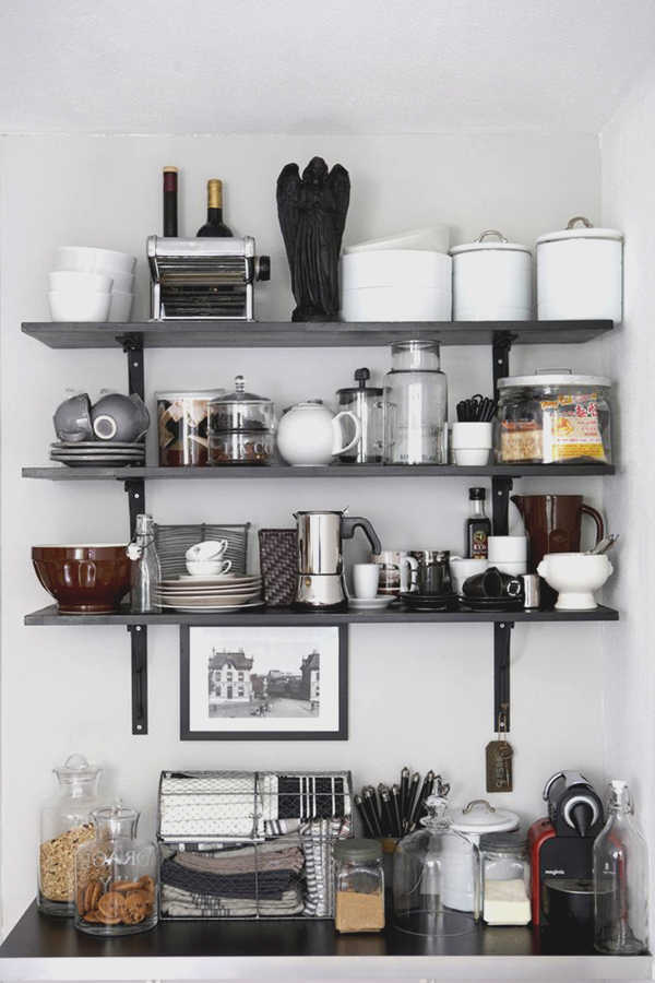 how to style your open kitchen shelving - the barista | via coco+kelley