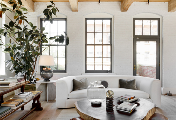 Hamptons Holiday House living room by Huniford Design Studio