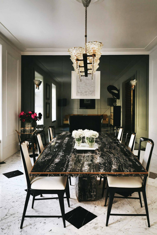 glamorous dining room // NZ House & Garden // photography by Michael Paul