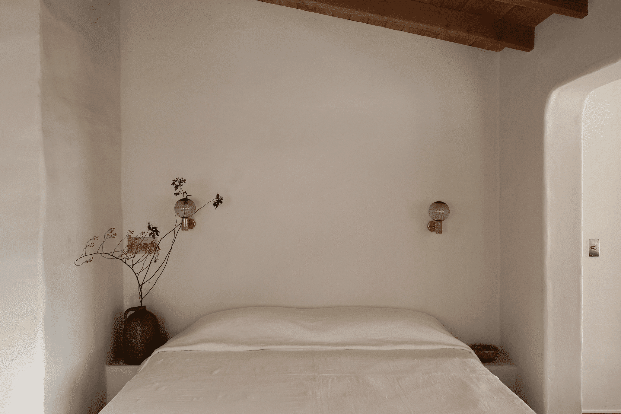 modern desert adobe house tour minimalist bedroom