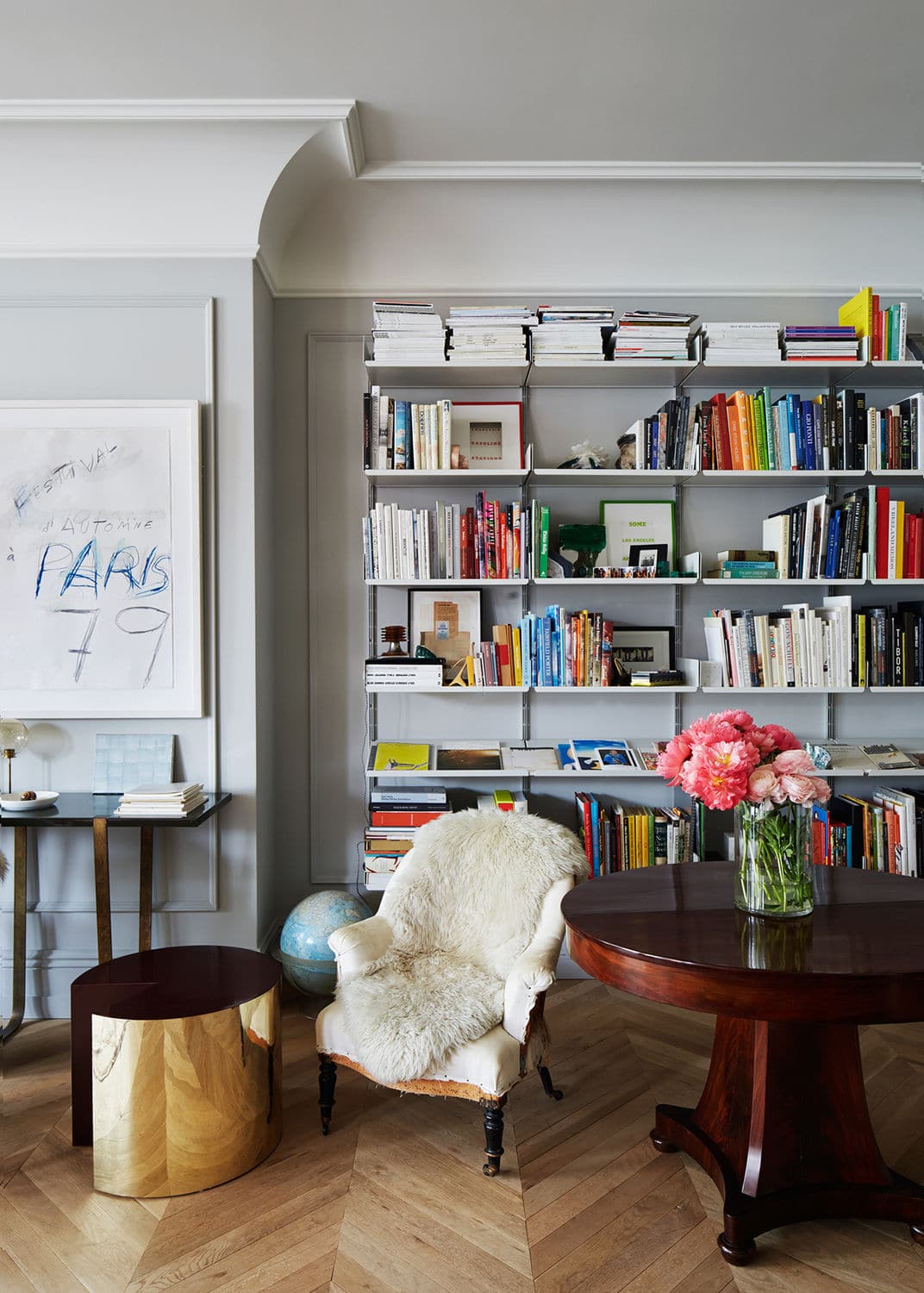 a cozy eclectic corner in the living room | jenna lyons house tour on coco kelley