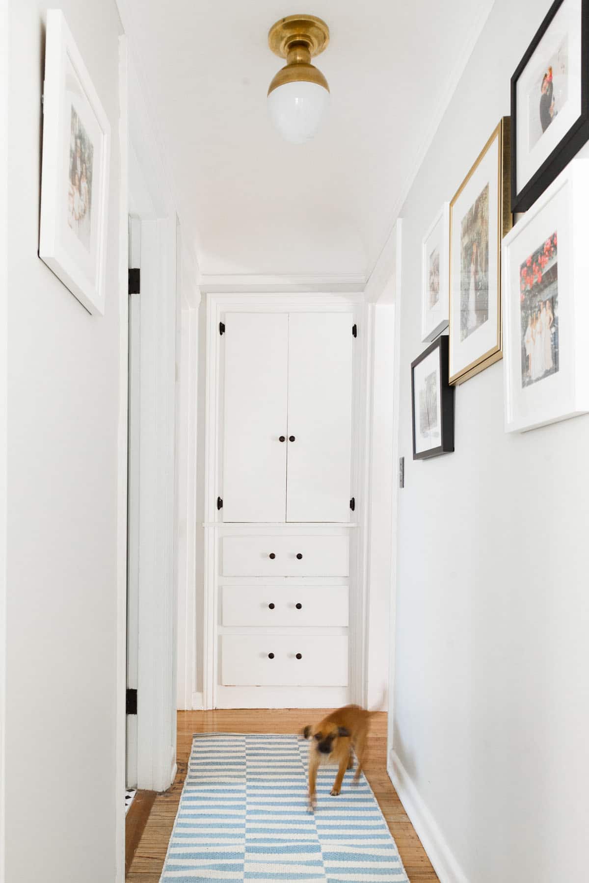 a bare hallway gets some simple updates for a mini-makeover on coco kelley
