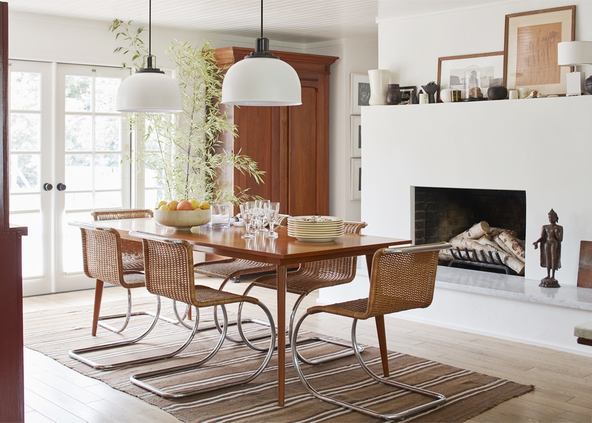 a mix of midcentury meets classic ranch style in this dining room | house tour on coco kelley