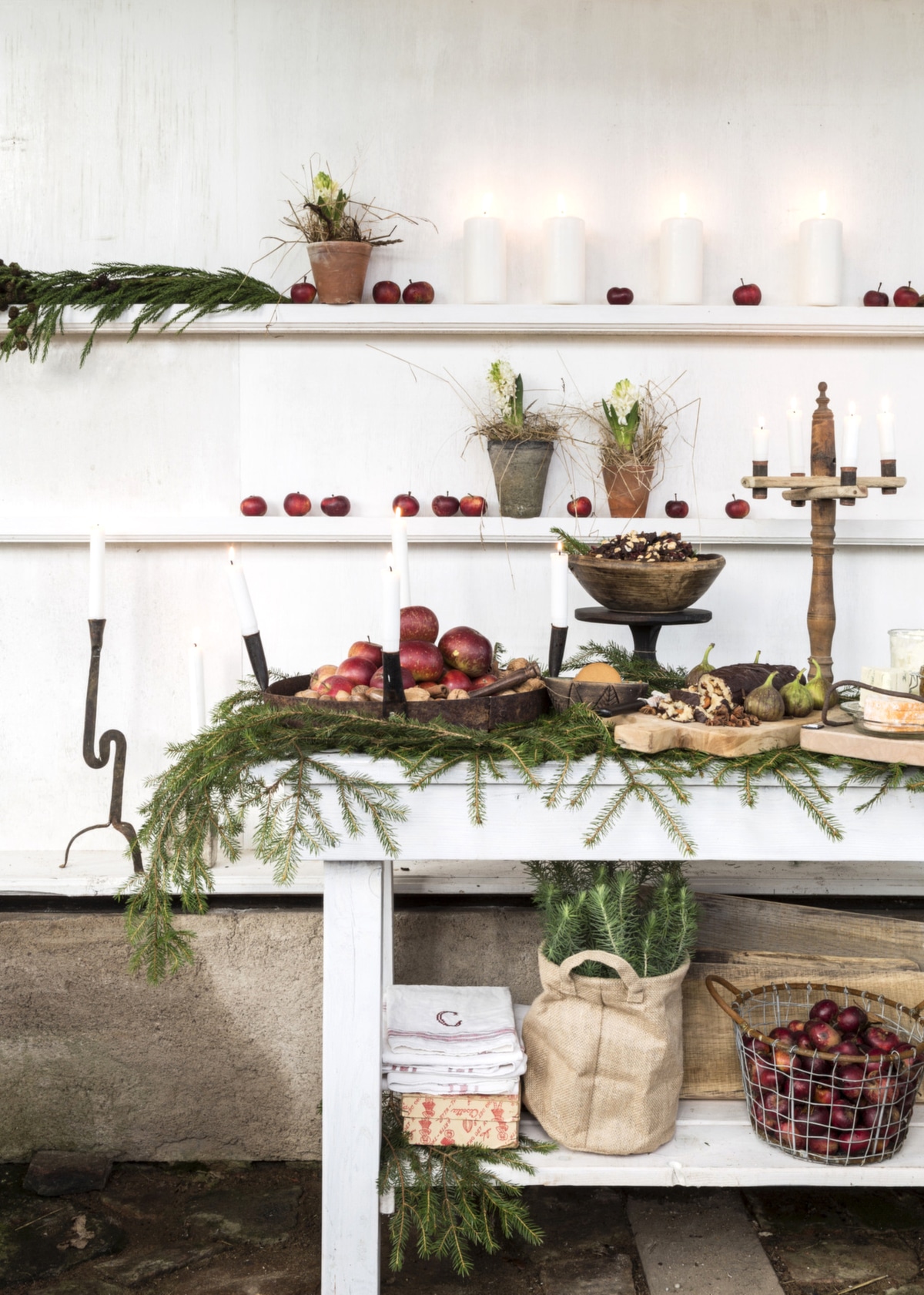 a scandinavian christmas dinner in the greenhouse | coco kelley