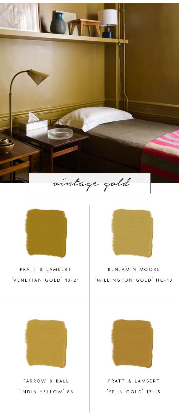 our top favorite paint color trends for fall 2017 - vintage gold | coco kelley