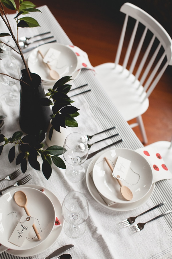 an easy and intimate italian dinner party setting | coco kelley for williams sonoma and fortessa