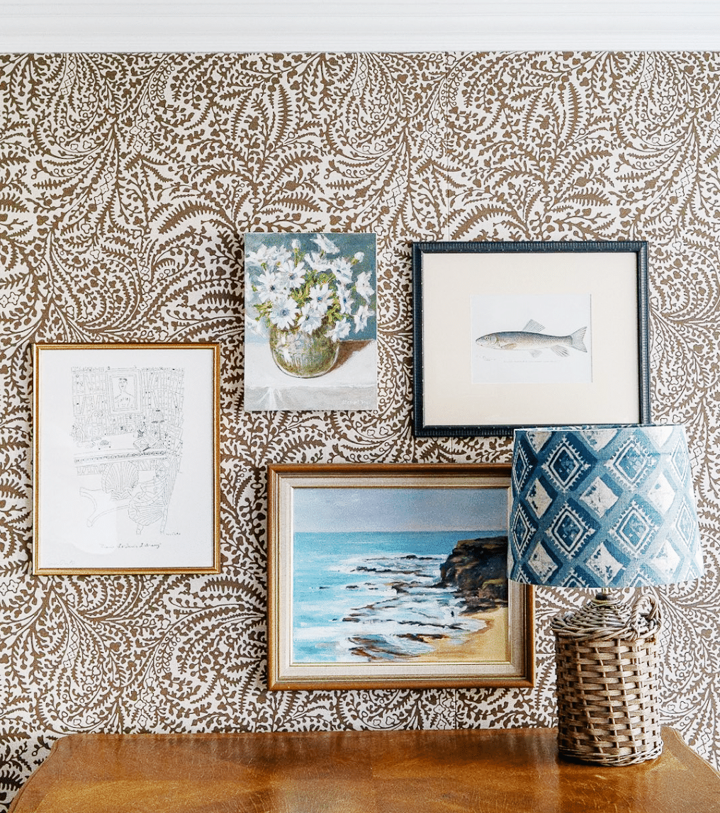 art layered on wallpaper | Halcyon House on coco kelley
