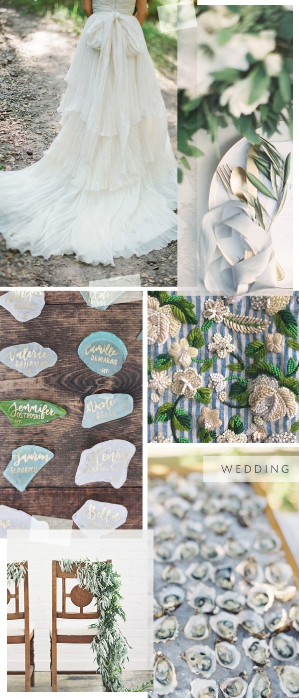 beach meets garden wedding moodboard | coco kelley