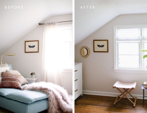 before and after - converting our attic closet into a home office | coco kelley