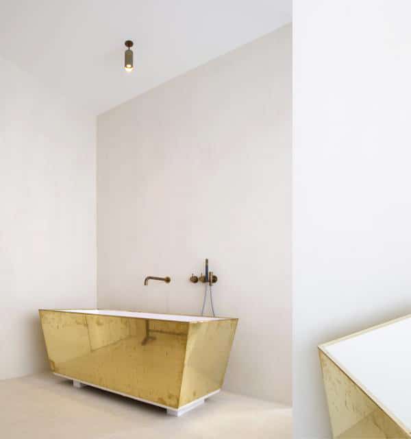 brass bath by hans verstuyft architects | via coco+kelley