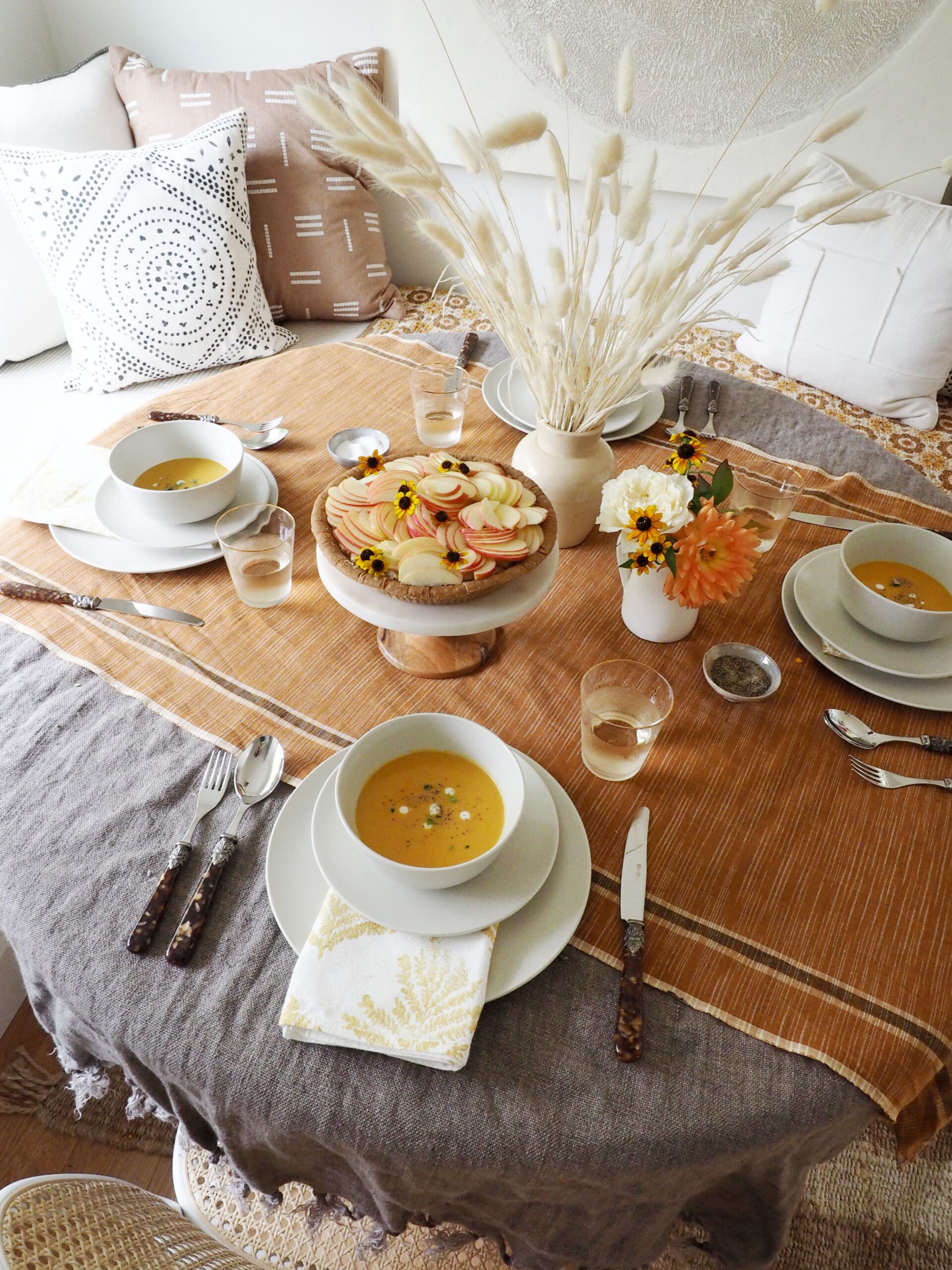 butternut-squash-soup-and-apple-pie-for-dessert-fall-harvest-tabletop-on-coco-kelley.