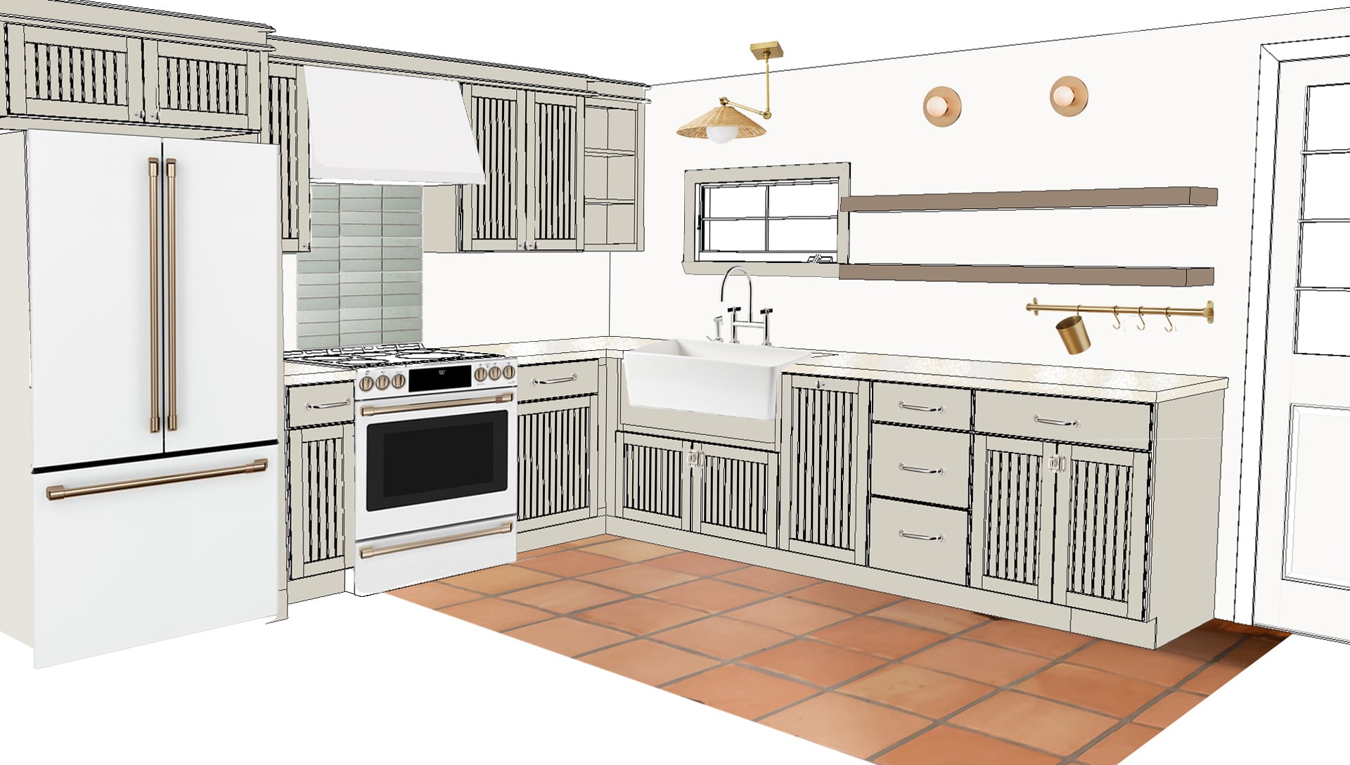 cellar kitchen remodel rendering coco kelley