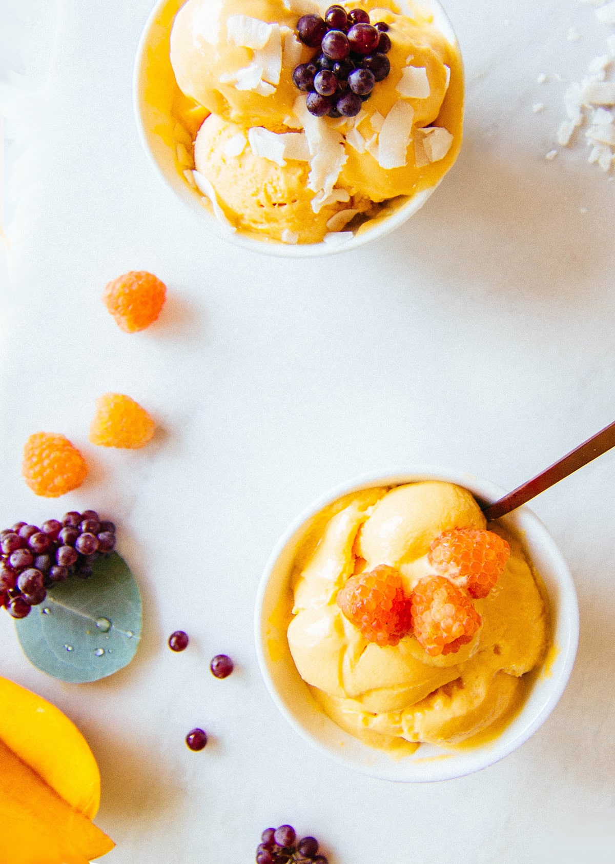 champagne mango ice cream dessert recipe | coco kelley