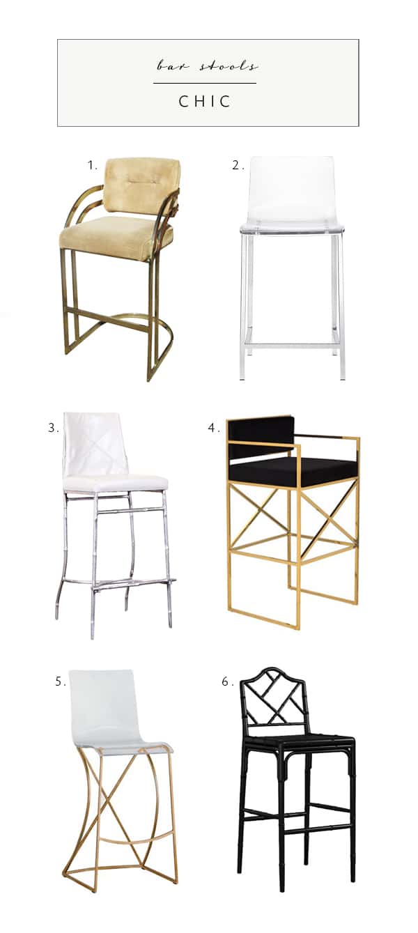 bar stool roundup on coco kelley! | chic glamorous stools