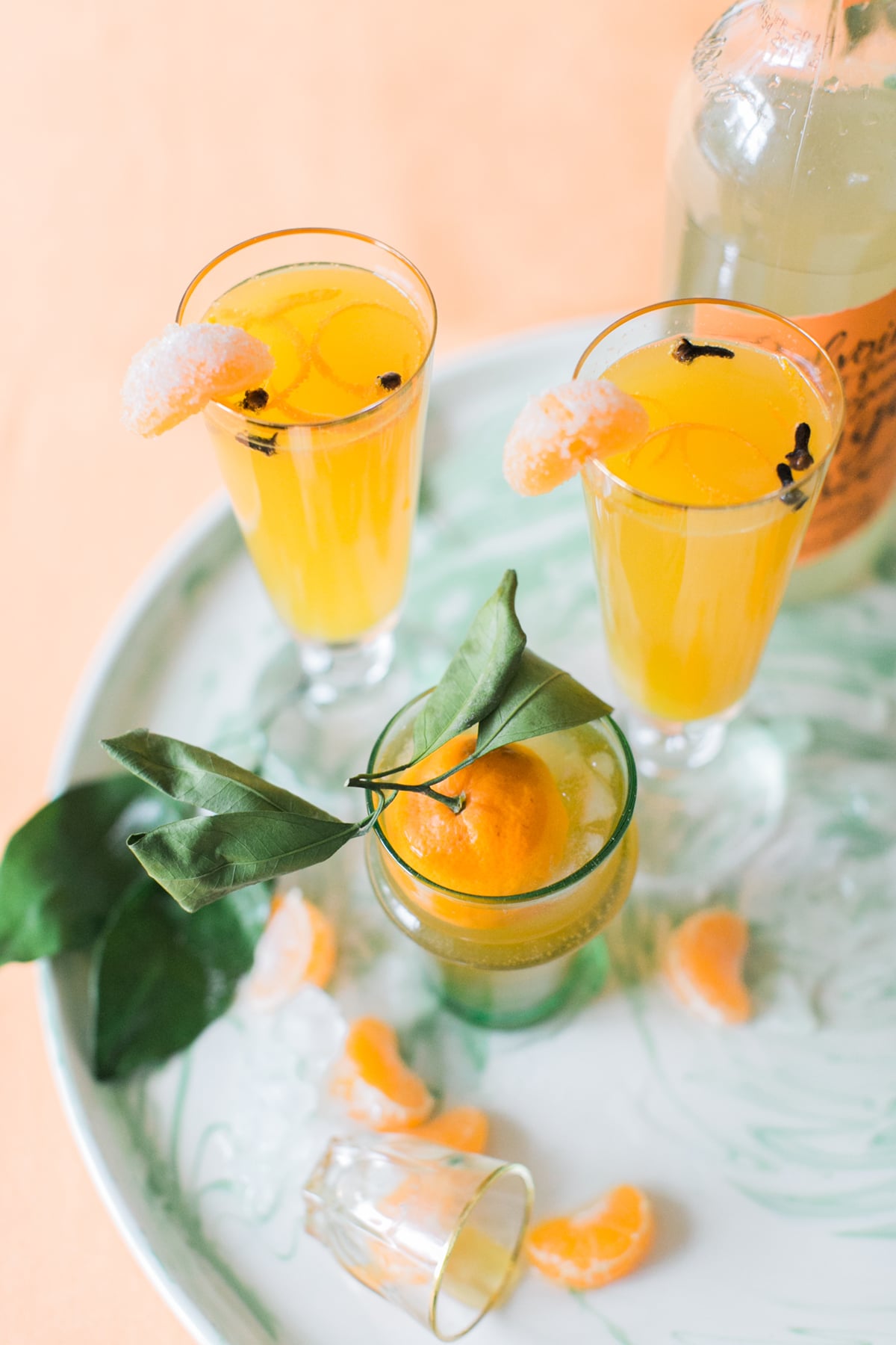 Ginger and Mandarin Cocktails two ways | recipes via coco kelley