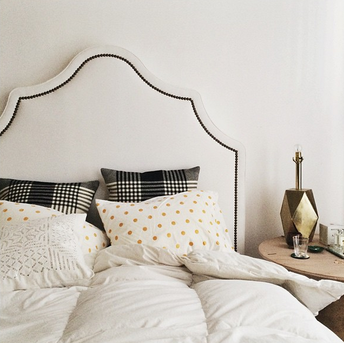 feminine with a touch of masculine // bedroom via coco kelley