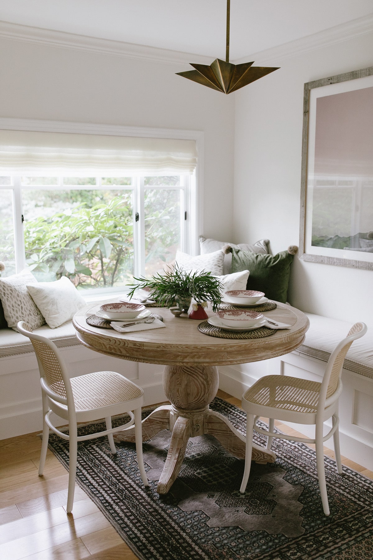 creating a moody breakfast nook for winter | coco kelley