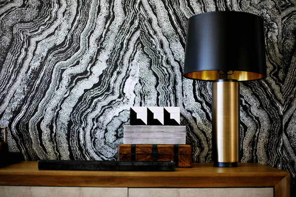 dramatic wallpaper dining room by brian paquette // via coco+kelley