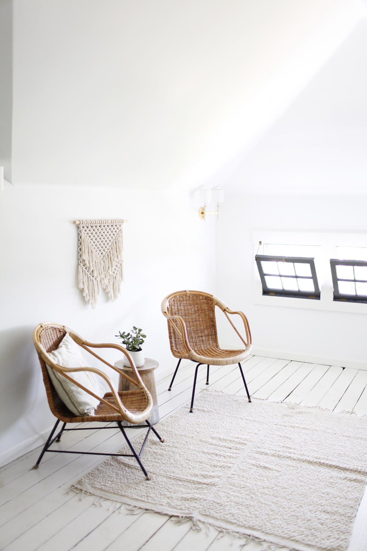 dreamy white attic office makeover by the emerald studio | on coco kelley