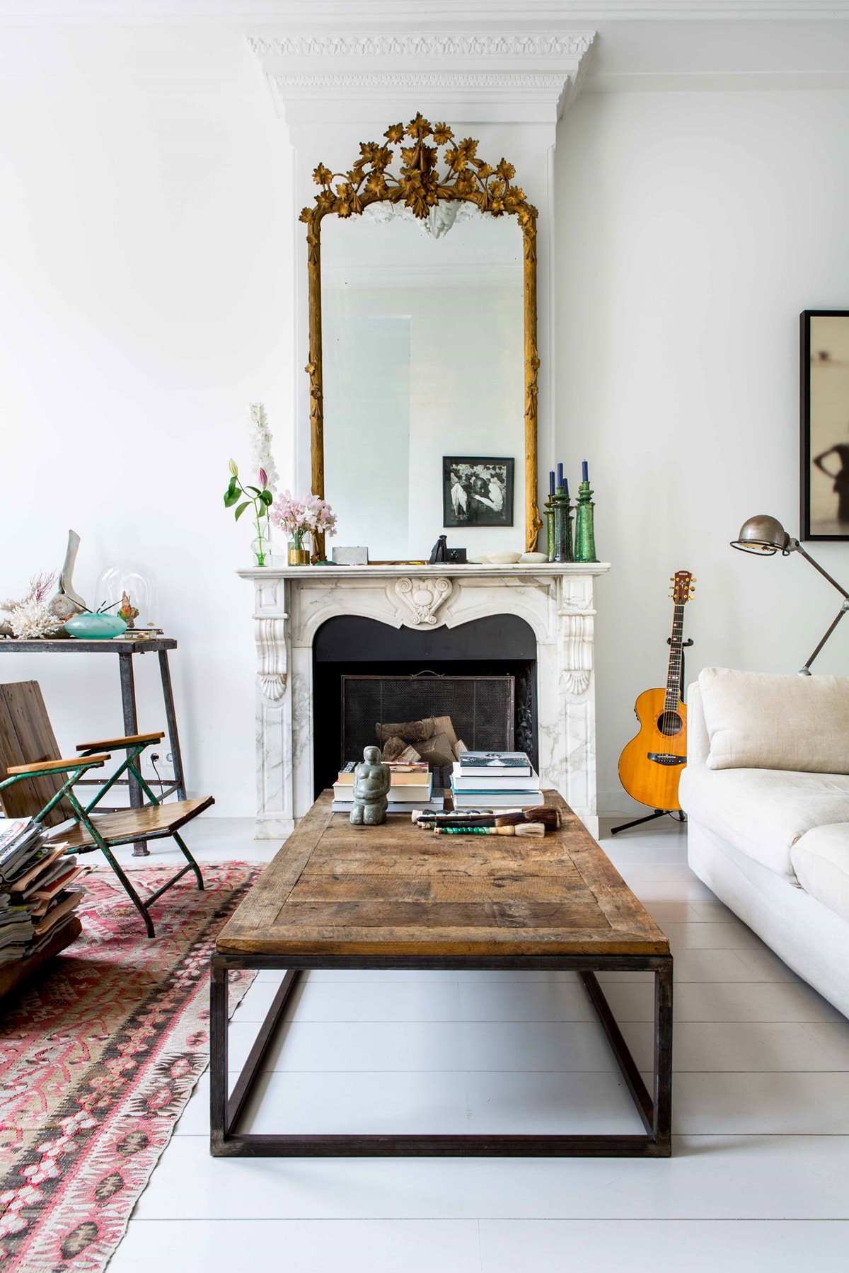 eclectic and curated living room | house tour on coco kelley