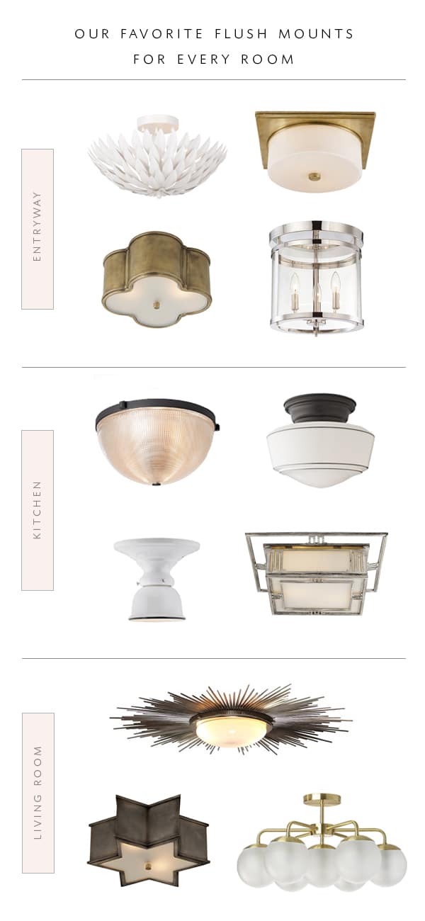 a roundup of our favorite flush mounts for EVERY room in the house | coco kelley
