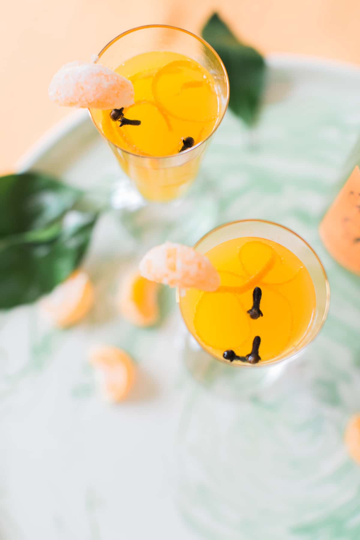 Ginger Mandarin Spritz Cocktail | recipe on coco kelley