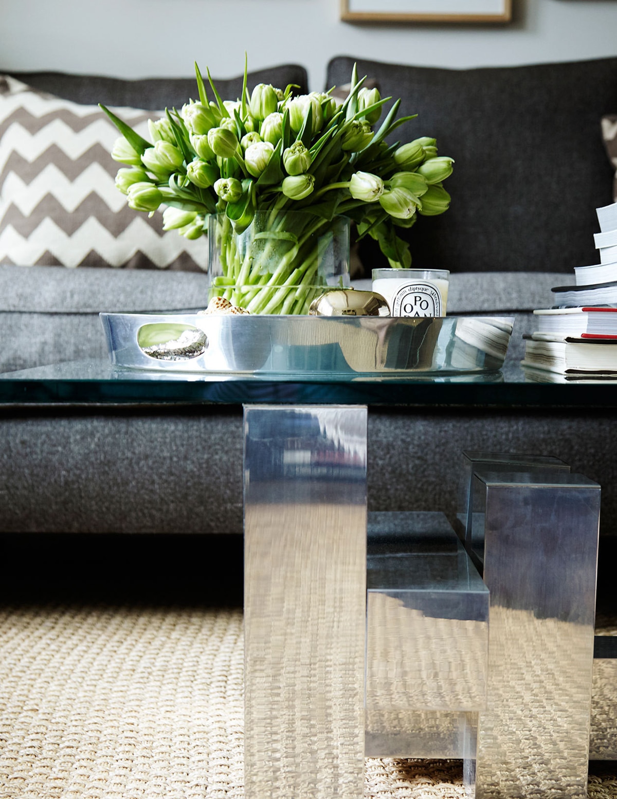 casual glam coffee table styling | via coco kelley