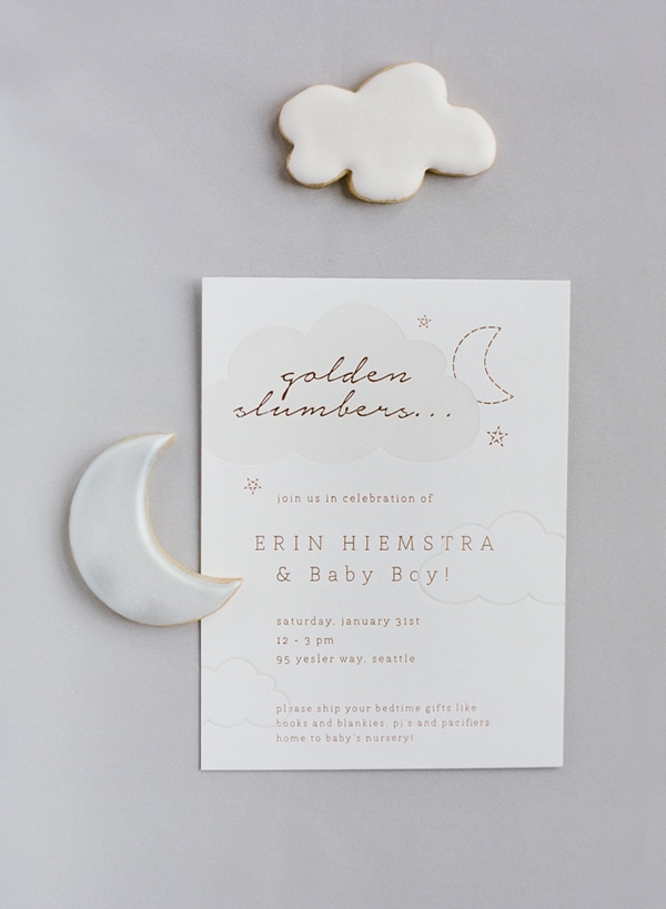 golden slumbers moon and stars baby shower | apartment34 + coco kelley