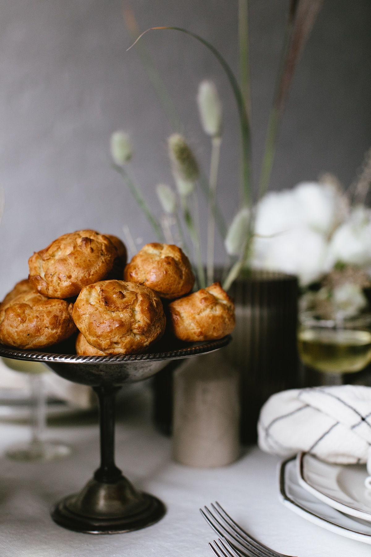 gruyere gougeres recipe - savory french puff pastry