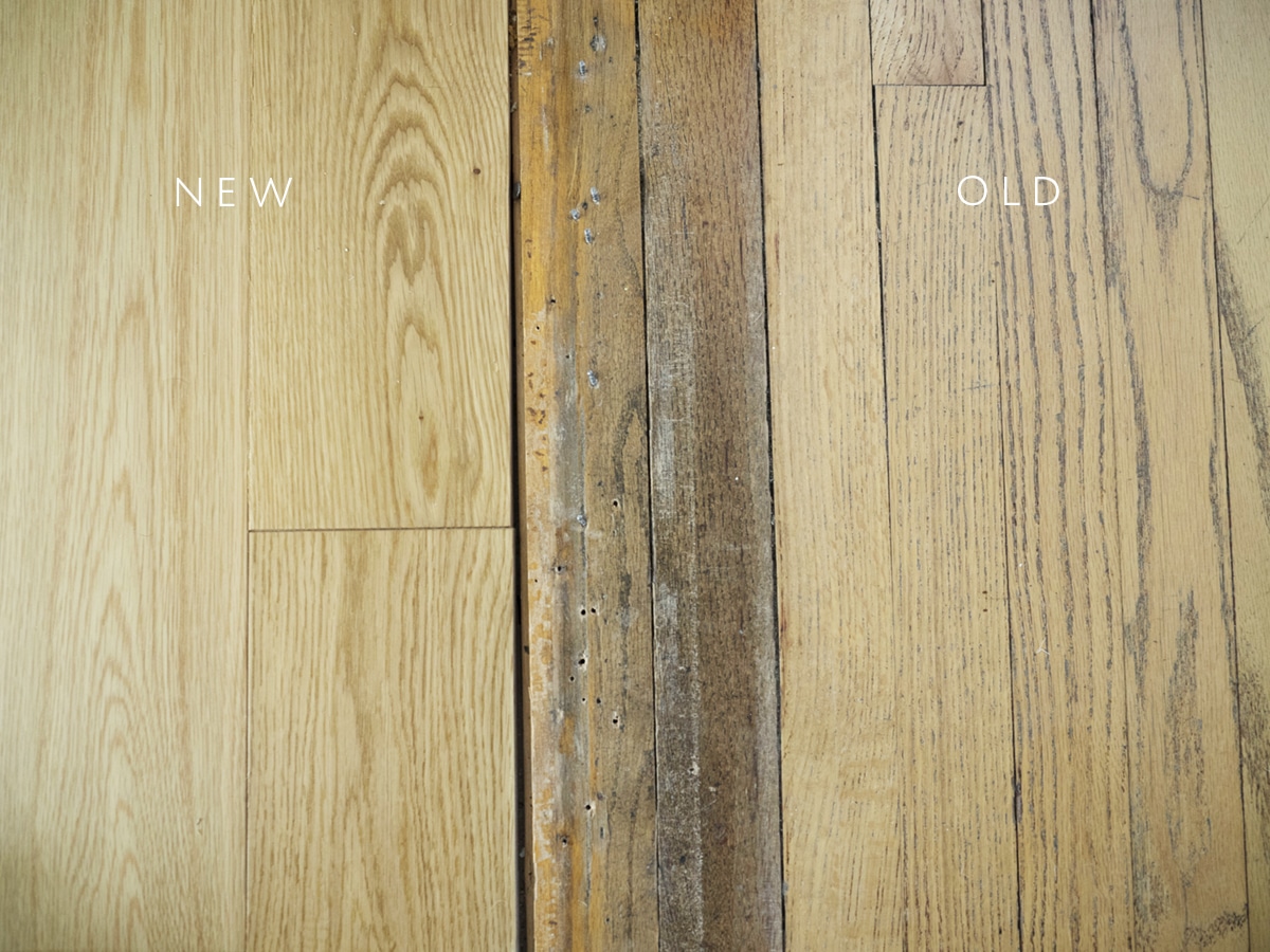 making our new floor blend with our old floors | kitchen remodel on coco kelley