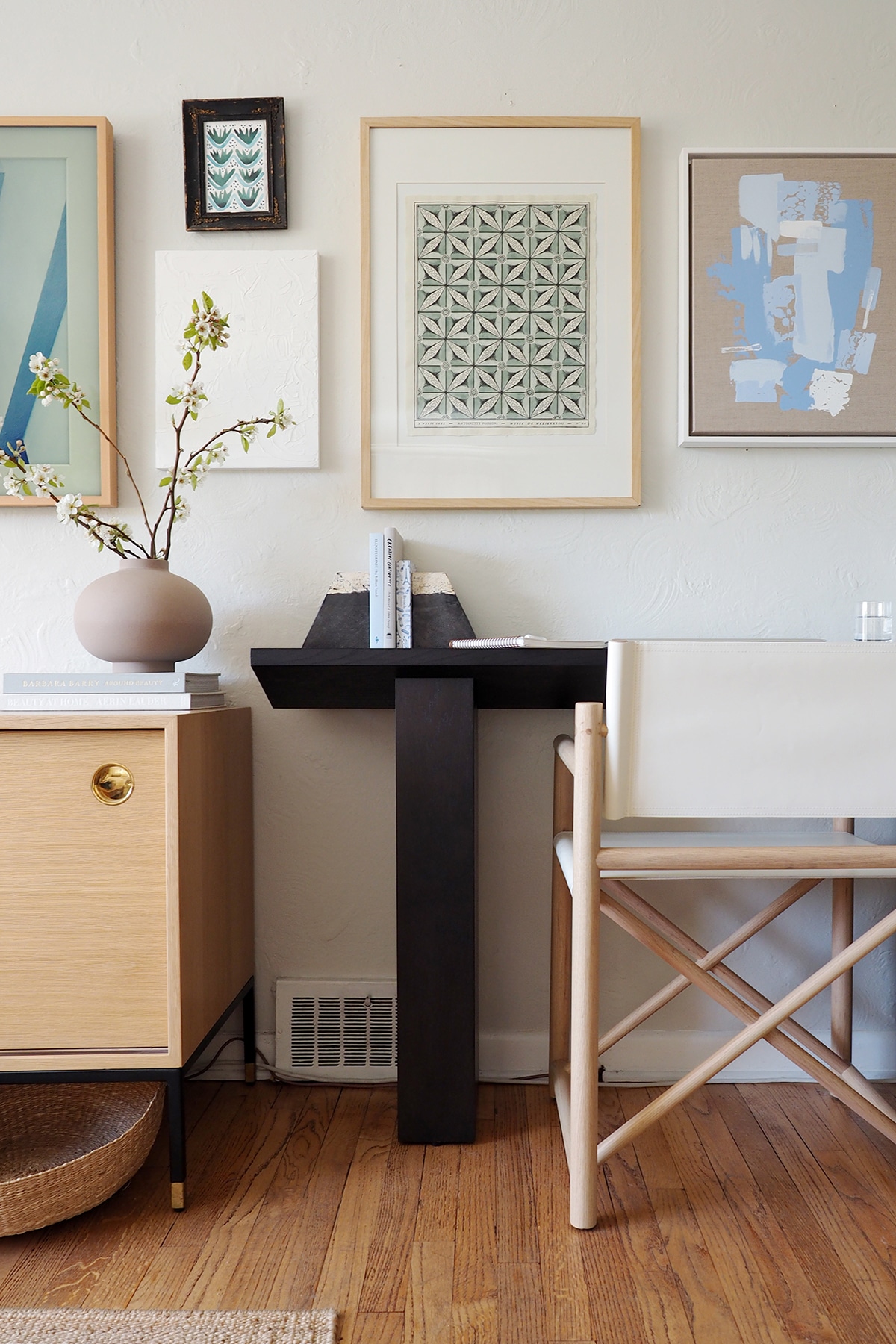 how to create a flexible work from home space with a console - coco kelley for crate and barrel