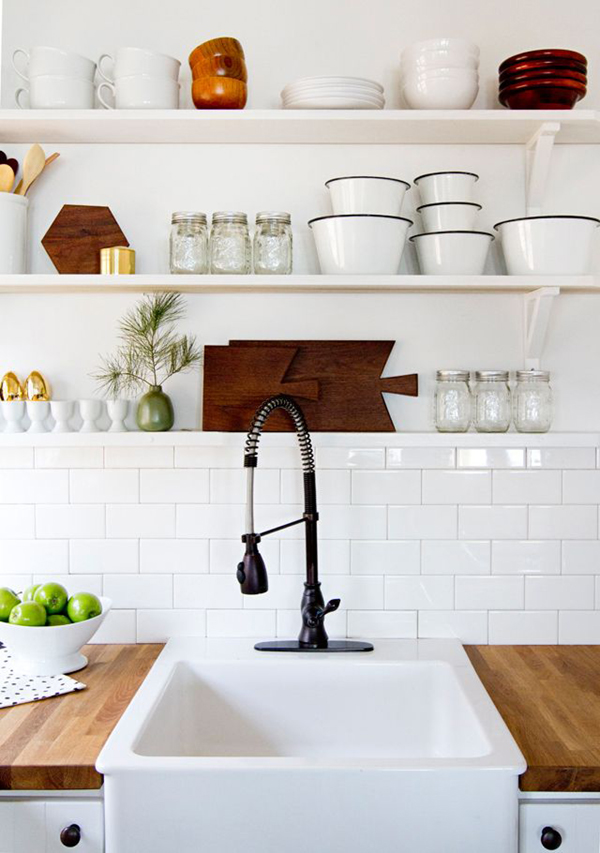 how to style your open kitchen shelving - the artisan | via coco+kelley