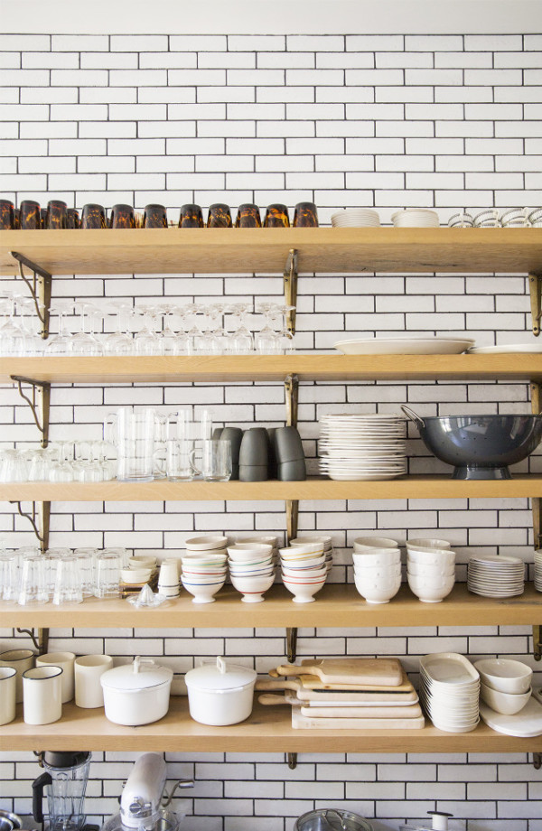 how to style your open kitchen shelving - the collector | via coco+kelley