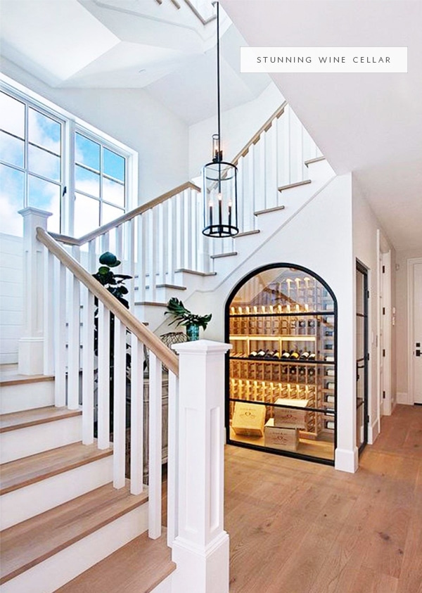 a dramatic wine cellar space under the stairs | coco+kelley - in the details