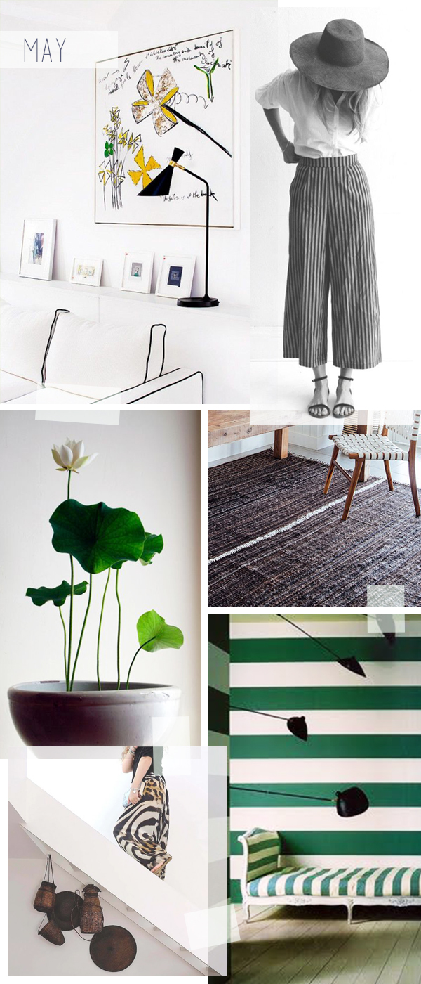 may moodboard - freshness and clarity in white and green // via coco+kelley