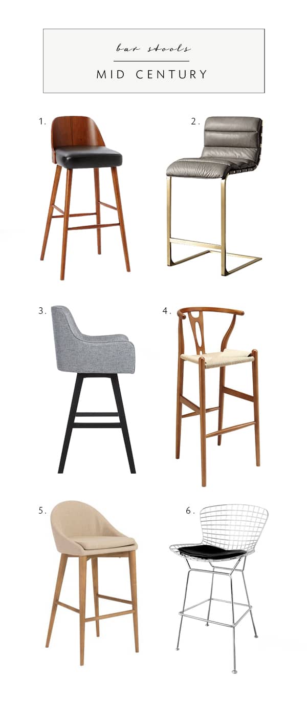 bar stool roundup on coco kelley! | mid-century modern bar stools