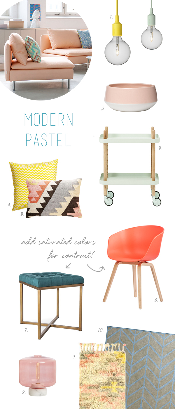 modern pastel home inspiration // via coco kelley