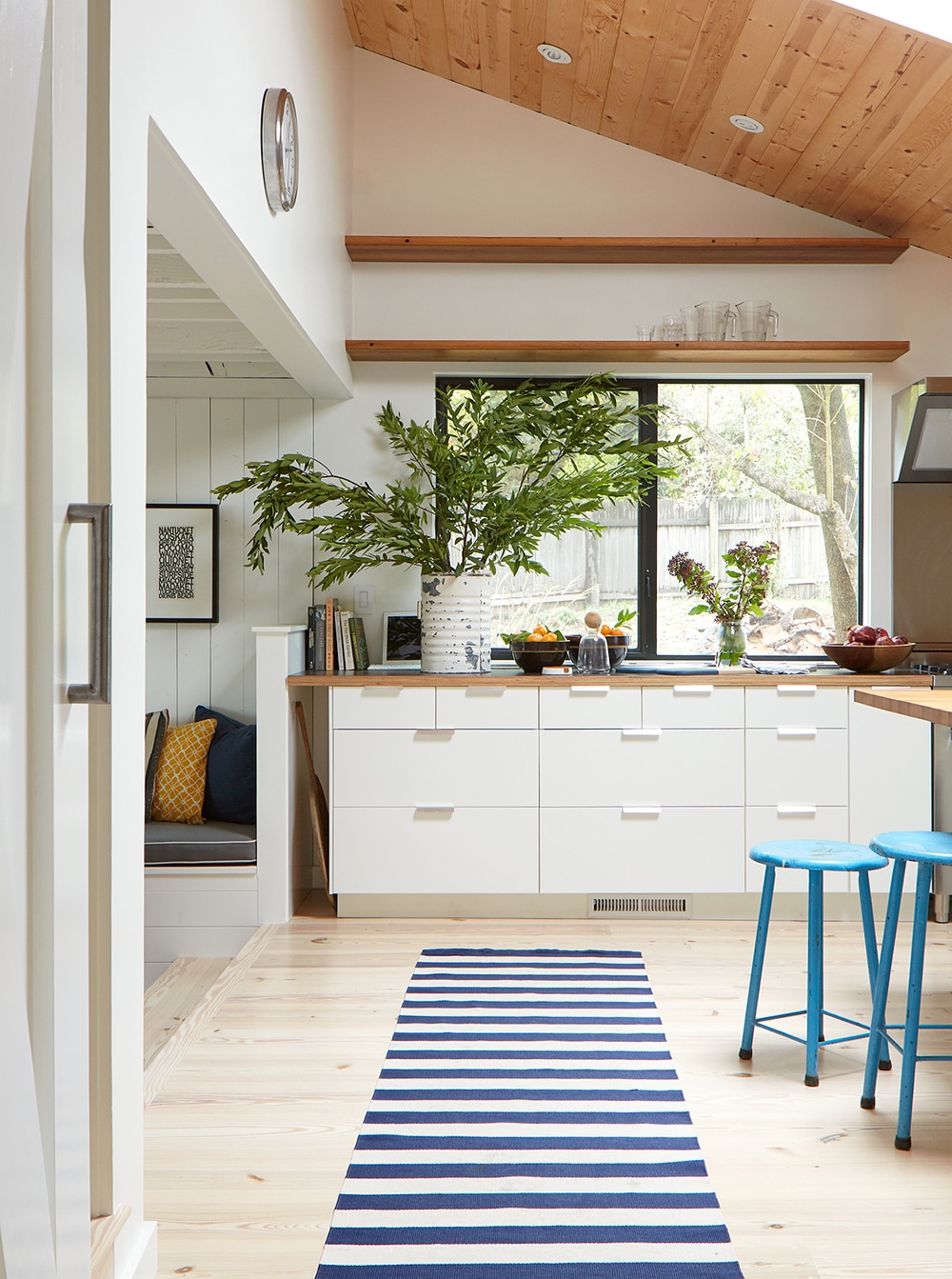 modern sonoma farmhouse - white and wood kitchen | via coco kelley