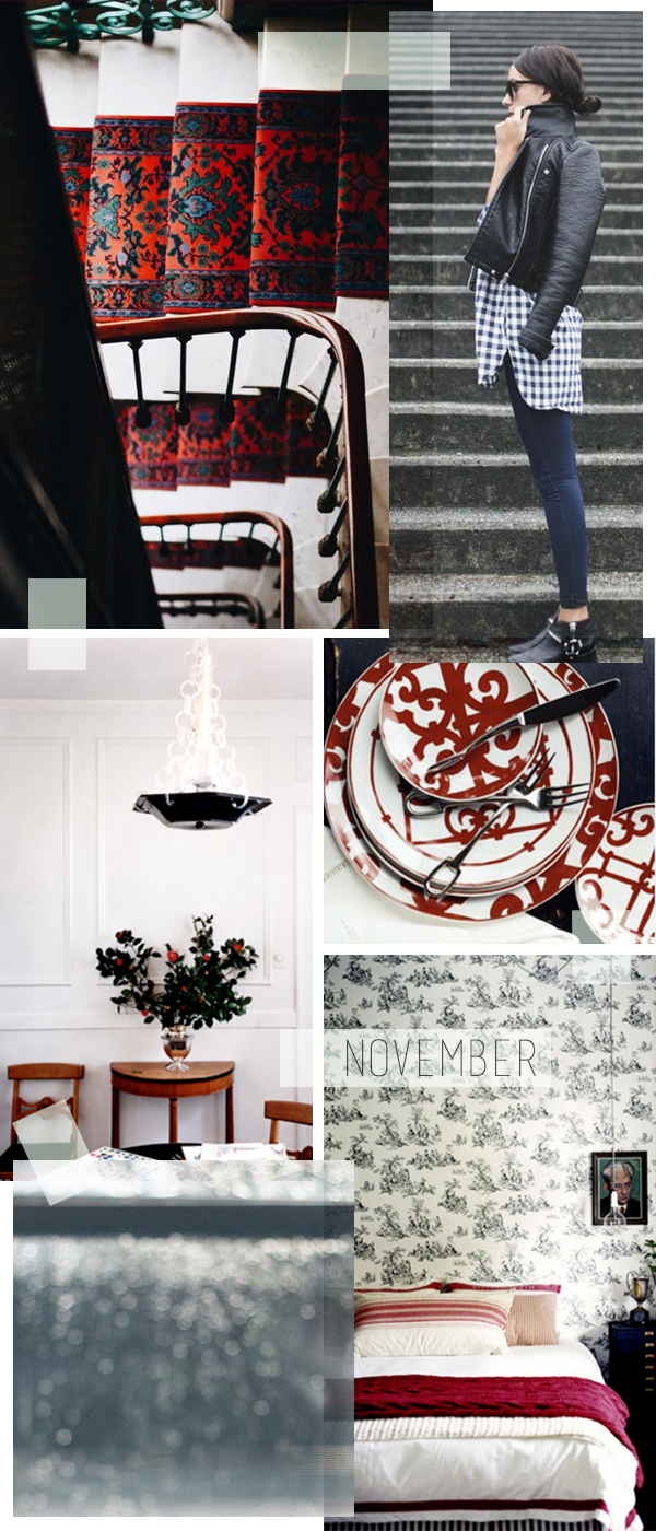 november moodboard in red, grey and white // coco+kelley