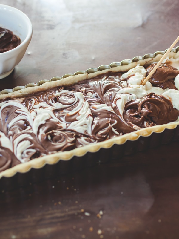 nutella mascarpone tart recipe | via coco+kelley