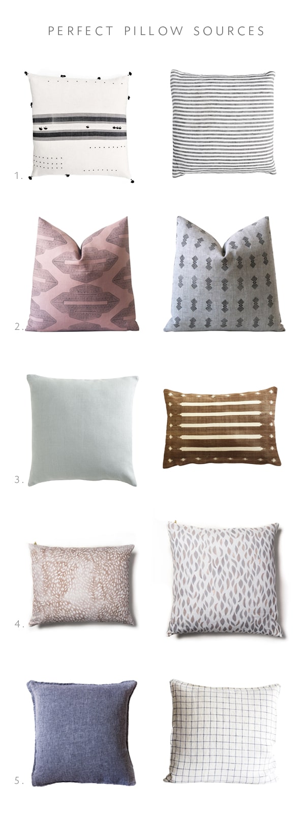 our favorite pillow sources for the One Room Challenge | coco kelley