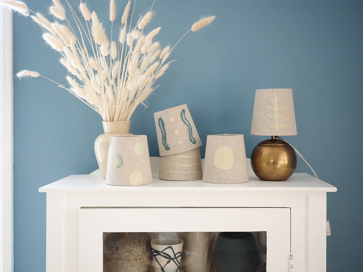 artistic painted lampshade DIY on coco kelley