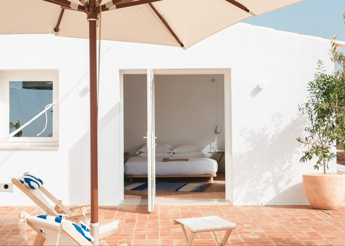 patio and cabana room at casa mae in portugal | coco kelley