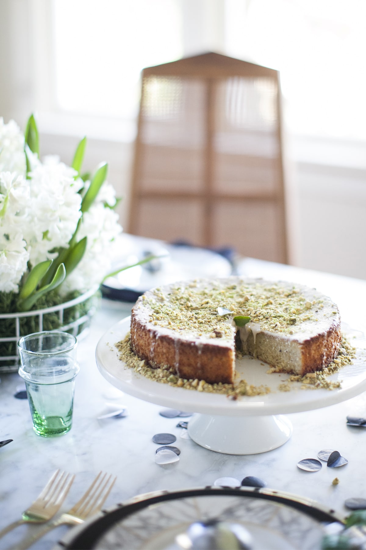 pistachio cardamom cake recipe | coco kelley