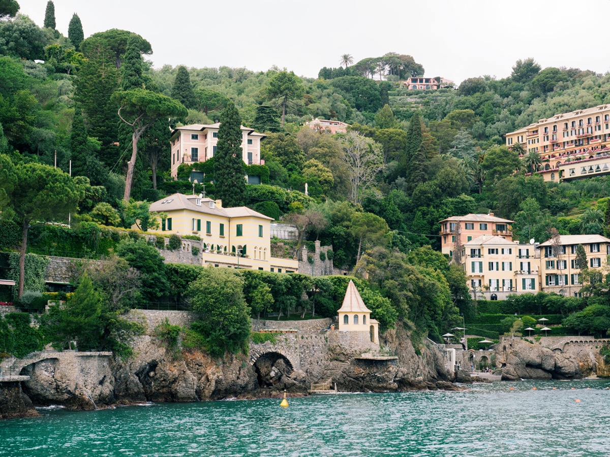 the view of portofino from the ferry | tips for traveling the italian riviera from coco kelley