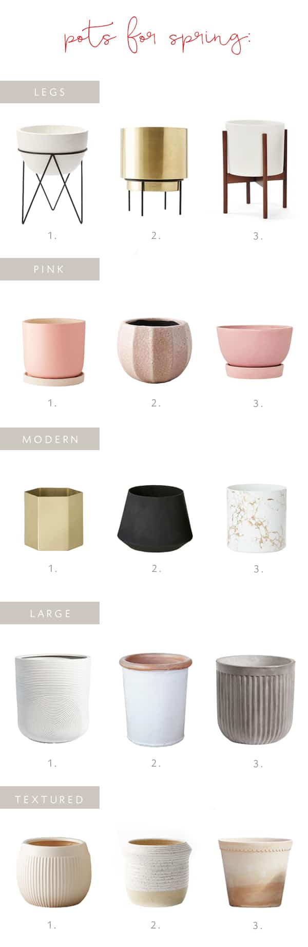 a roundup of pots for your spring houseplants! | coco kelley