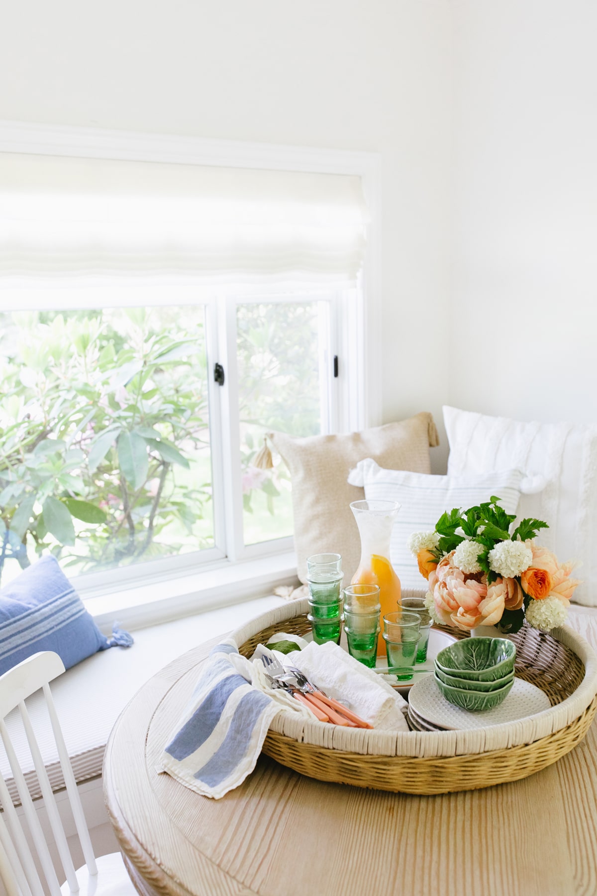 quick summer decor updates for our breakfast nook from serena and lily on coco kelley