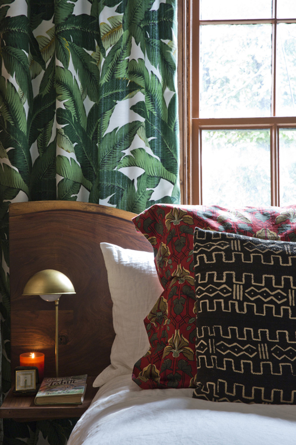 layered tropical patterns in the bedroom // robert mckinley shot by nicole franzen