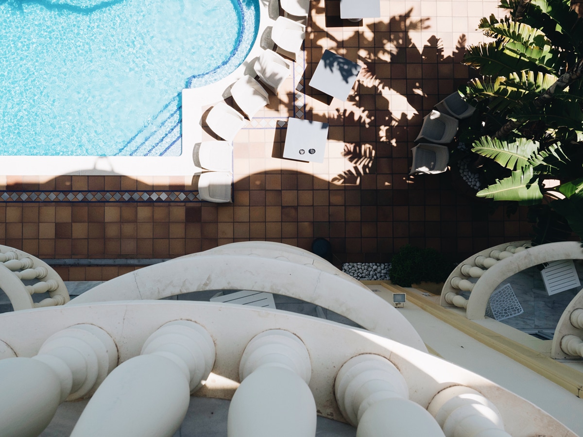 the san sebastian hotel and pool in sitges | spain travel guide on coco kelley